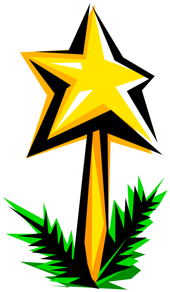 OnlineLabels Clip Art tree topper ornament